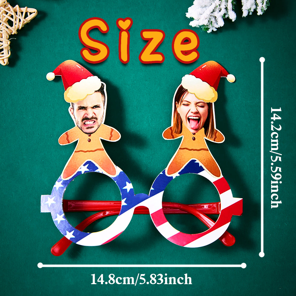 Personalized Photo Glasses Christmas Glasses Frame for Christmas Party Supplies Favors Photo Props