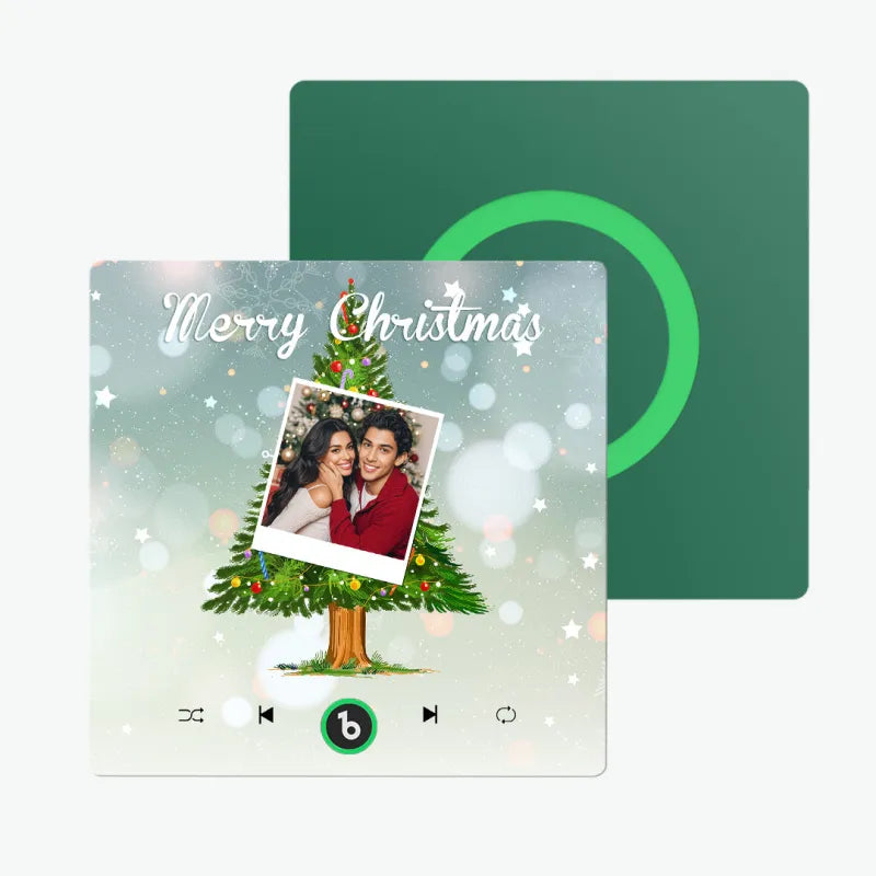 FridgeBeats Frameless 4.0 Custom Music And Photo Fridge Magnet Christmas Tree Fridge Magnet for Christmas Gifts