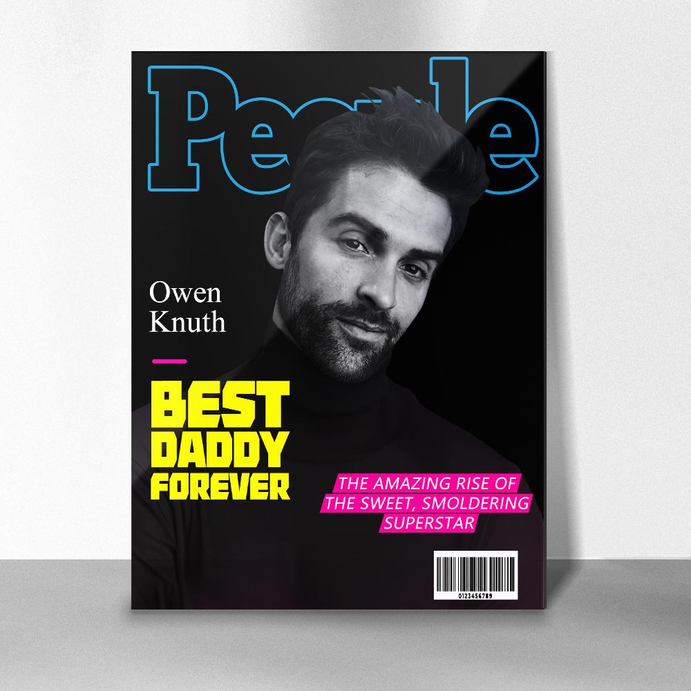 Custom Photo People Magazine Cover Plaque Gift For Boyfriend