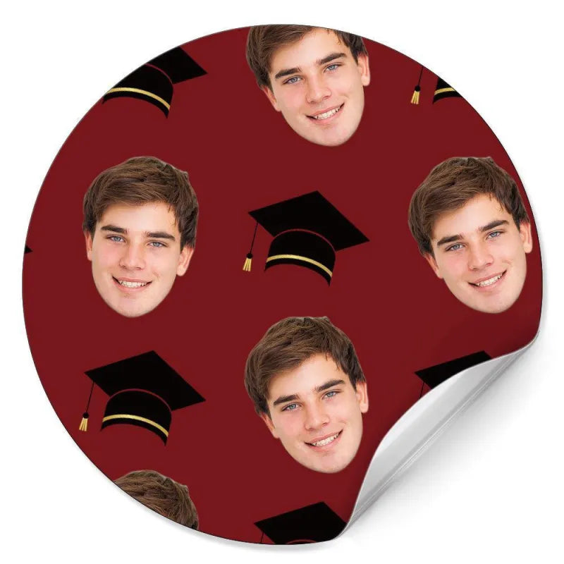 Custom Face Sticker Thoughtful Graduation Gift for Friends with Custom Photo