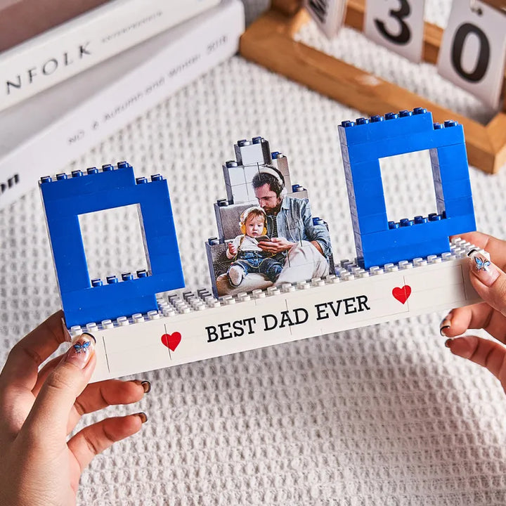 Personalized Dad Photo Building Brick Puzzles Custom Text Photo Block Father's Day Gifts