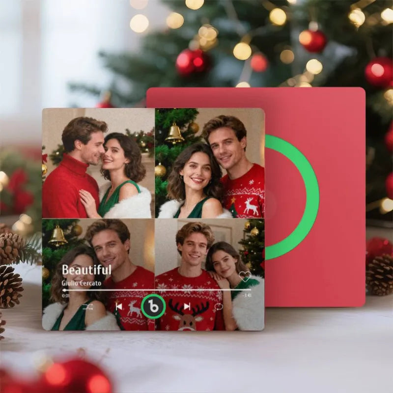 FridgeBeats Frameless 4.0 Custom Music Multiple Photos Fridge Magnet That Can Play Music Without Cellphone Supports Bluetooth Connectivity