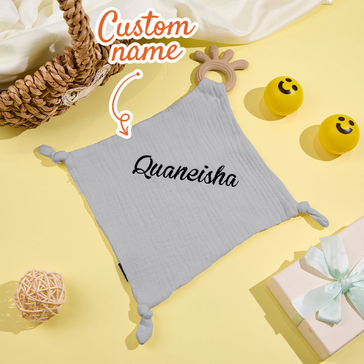 Personalized Soothe Towel Bibs Soft Sleeping Towel with Embroidered Name Gift for Baby