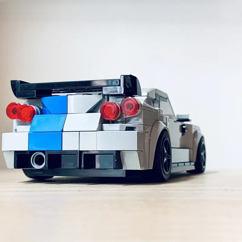 Nissan Skyline GT-R R34 Z-Tune Creative Vehicle Racing Car Building Blocks Construction Toy Brick Figures Gift for Car Lover