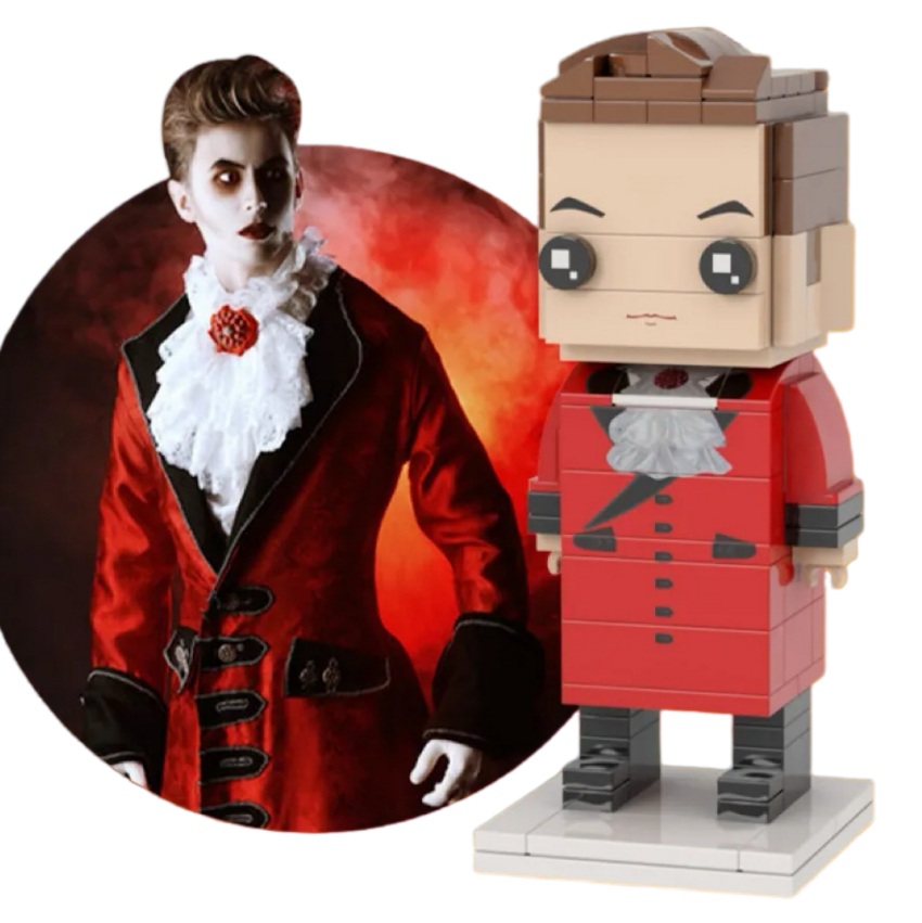 Full Body Custom 1 Person Brick Figures Small Particle Block Scarlet Count Brick Figures Halloween Gifts