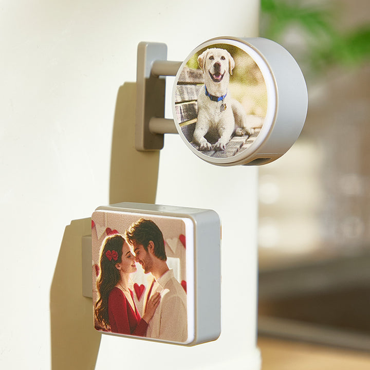 Personalized Refrigerator Magnet with Light Photo Fridge Magnet Gift for Family or Friends