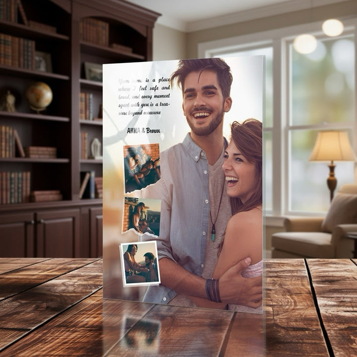 Custom Photo Personalized Words Acrylic Plaque – Personalized Home Decor & Valentine's Day Gift