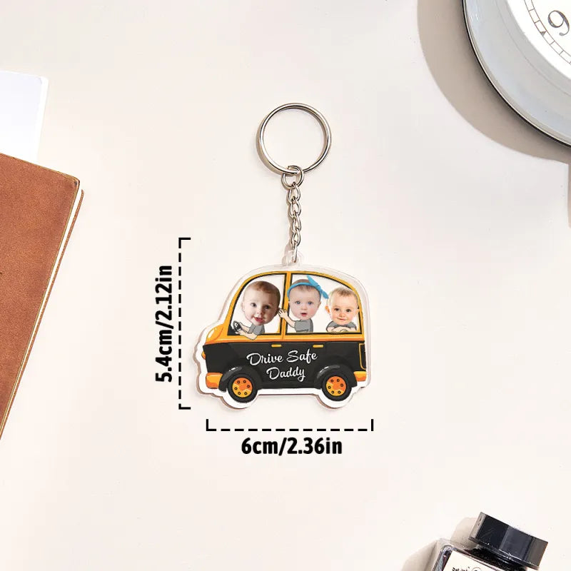 Personalized Drive Safe Keychain Custom Car Style Keychain Gifts for Dad