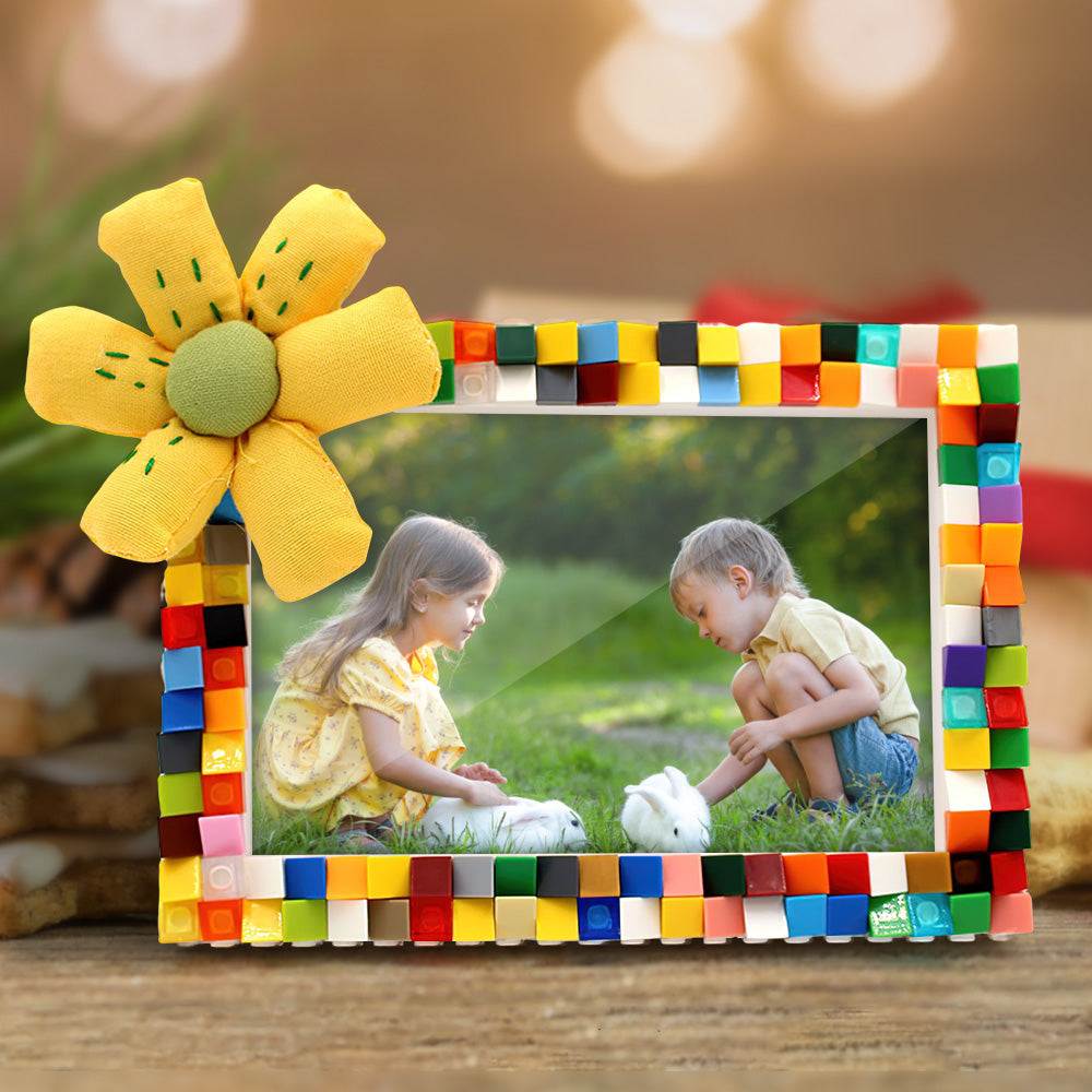 Personalized Colorful Building Blocks Picture Frame DIY Photo Frame