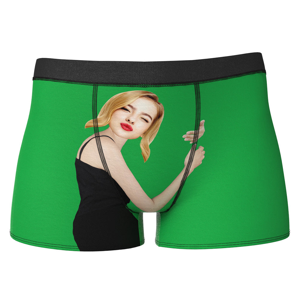 Custom Love Hug Boxer Shorts Personalized Boxers Briefs with Picture with Package