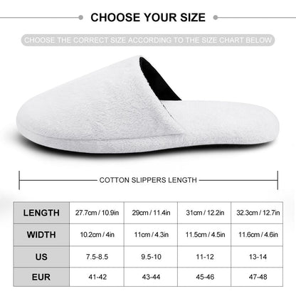 Custom Face Women's and Men's Slippers Personalized Casual House Shoes Indoor Outdoor Bedroom Cotton Slippers