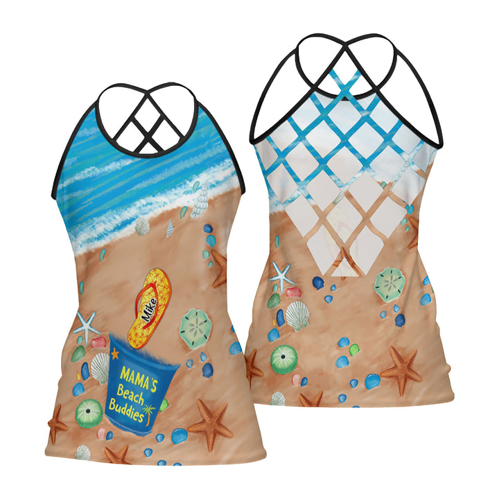 Personalized Tank Top Mama's Beach Buddies Summer Beach Tank Top Birthday Gift for Family