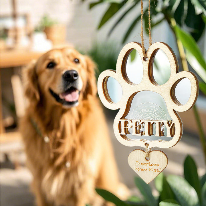 Personalized Dog Paw Pet Memorial Ornament with Name Dog Christmas Ornaments Gift for Pet Lovers