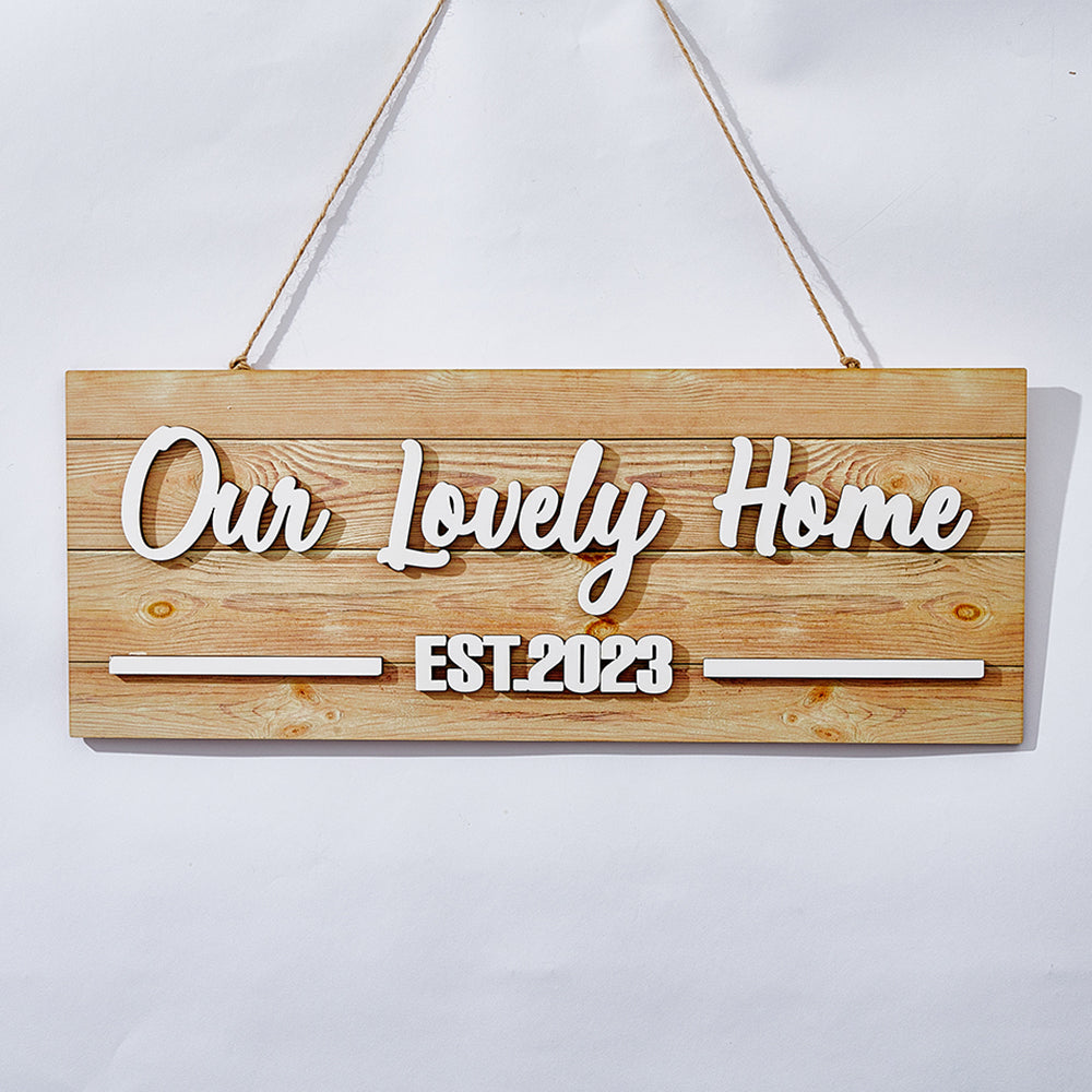 Personalized Name Custom Wood Sign Plaque - Unique Gift for Home Decoration
