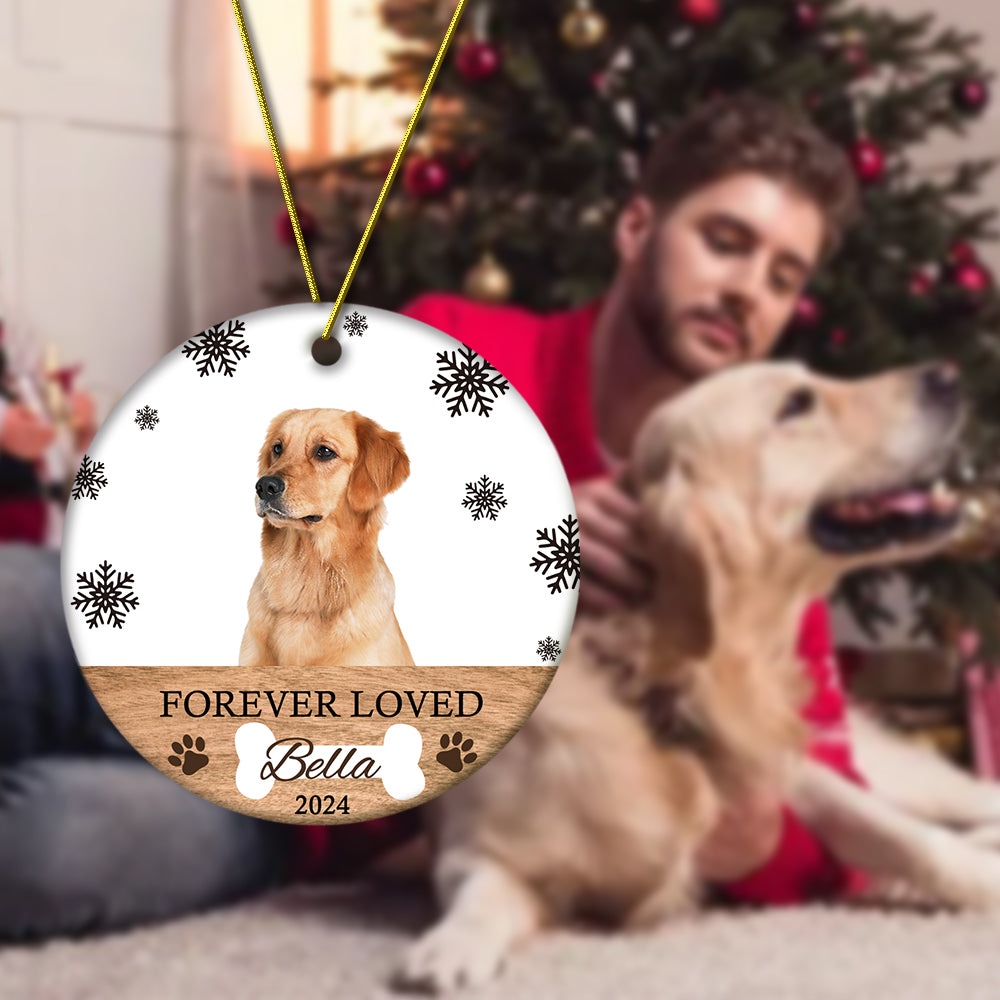 Personalized Memorial Dog Ornament Christmas Photo Ornament Christmas Gift for Pet Lovers