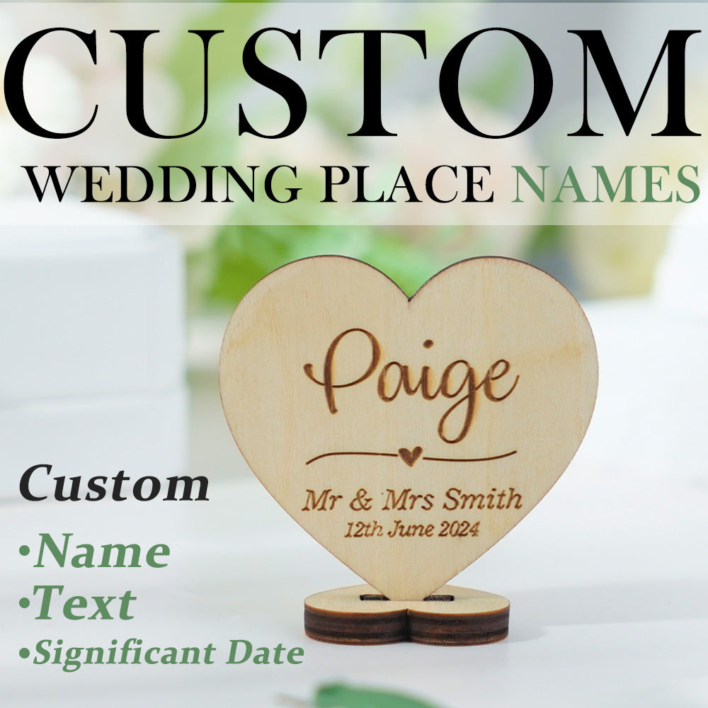 Personalized Wooden Wedding Placenames Custom Place Cards Wedding Table Decorations