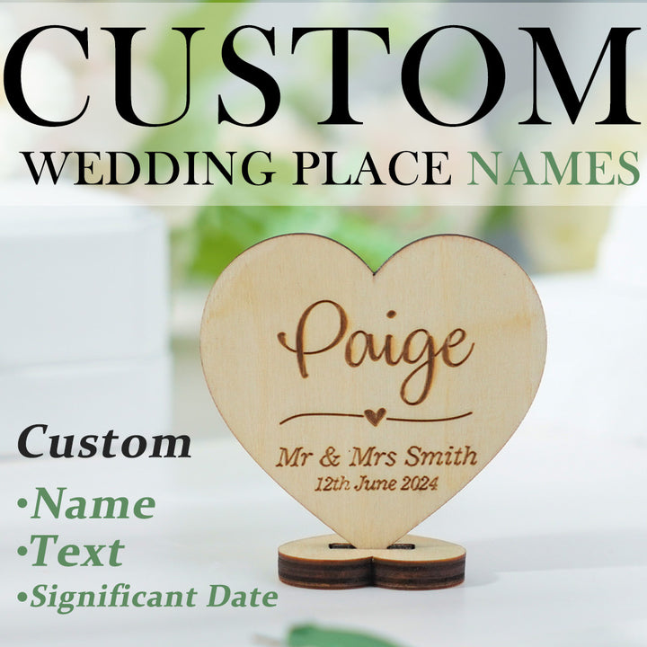 Personalized Wooden Wedding Placenames Custom Place Cards Wedding Table Decorations