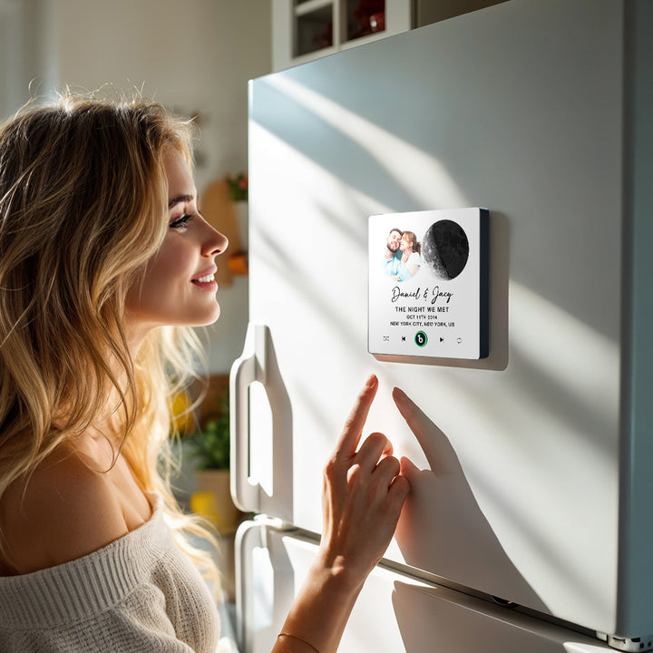 FridgeBeats Frameless New 4.0 Upgrade Custom Music Fridge Magnet Moon Phase Style Fridge Magnet Gift for Lover