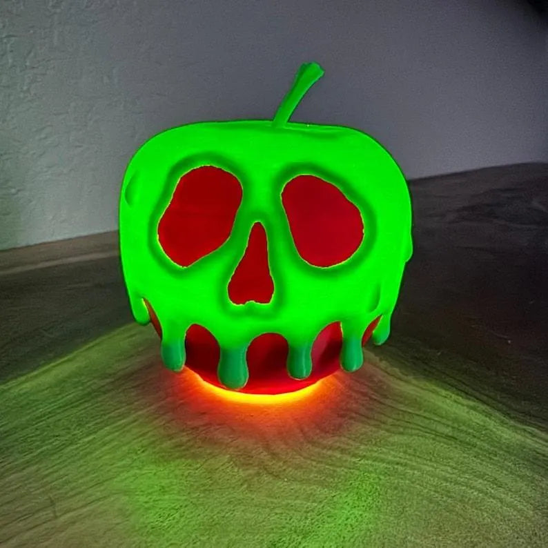 Poison Apple Light | Evil Queen Wicked Witch Decor | Halloween Costume Prop