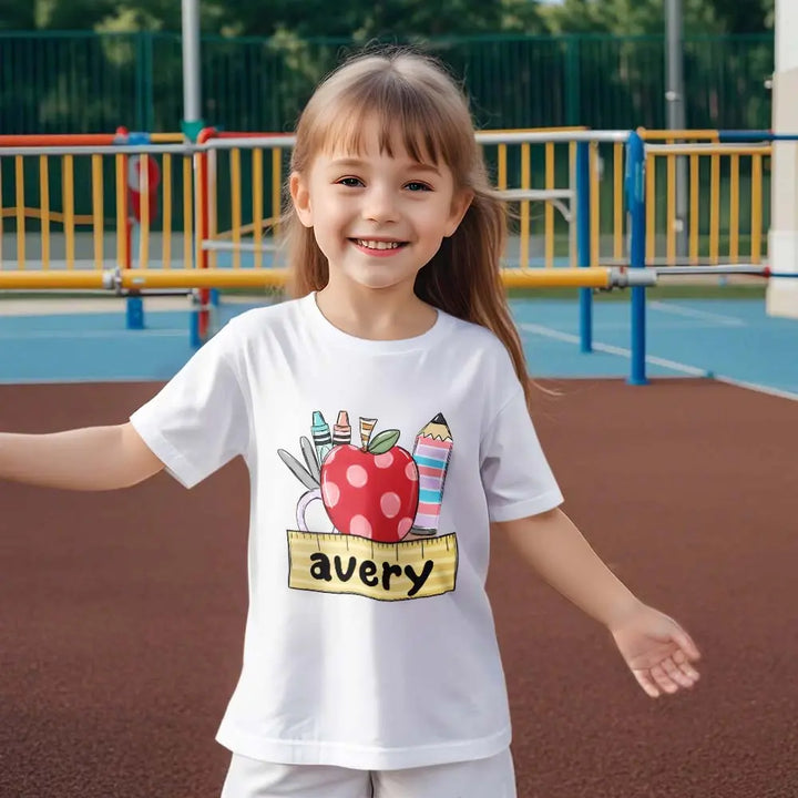 Personalized Back to School T-shirt First Day of School Shirt Gift for Kids