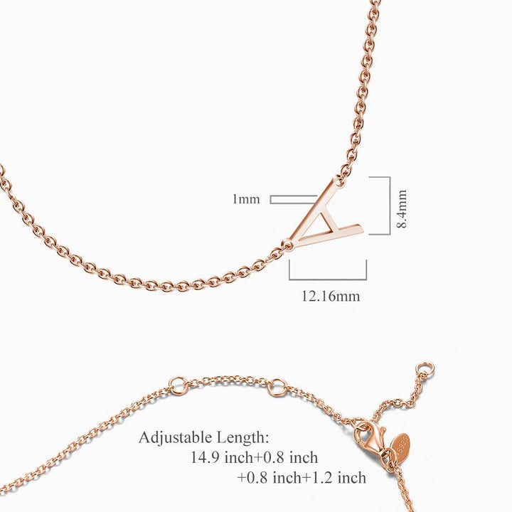 Custom Initial Letter Necklace S925 Silver