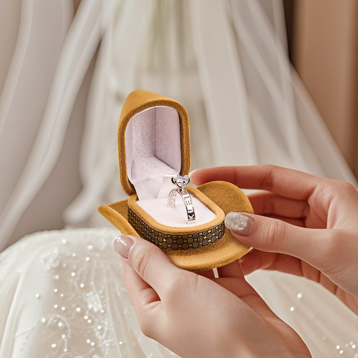 Personalized Cowboy Hat Ring Box with Initials Proposal Engagement Wedding Gift for Her