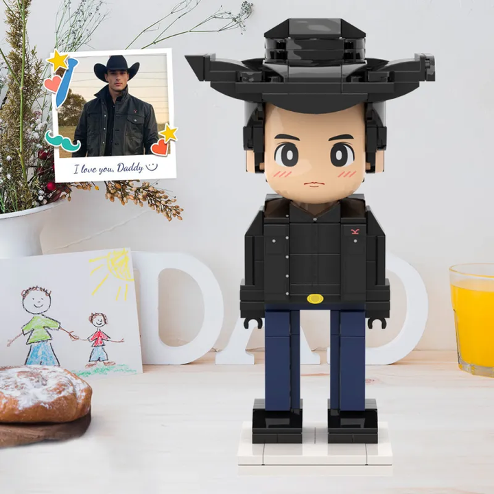 Full Body Customized 1 Person Duddu Brick Figures Western Life Style Daddy Father's Day Gift
