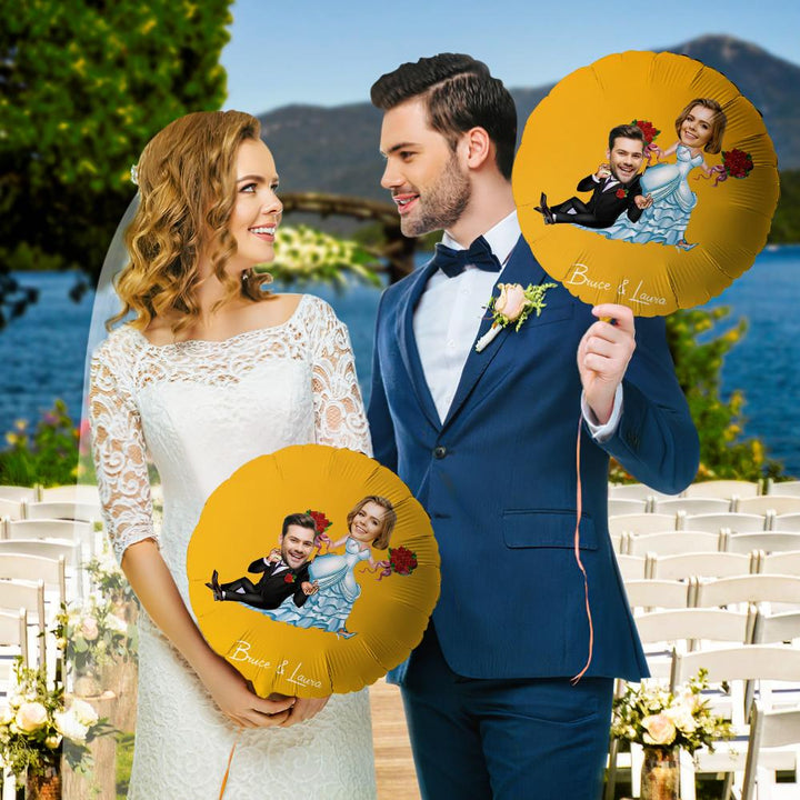 Personalized Face Balloons for Party Engagement Wedding Anniversary Decorations