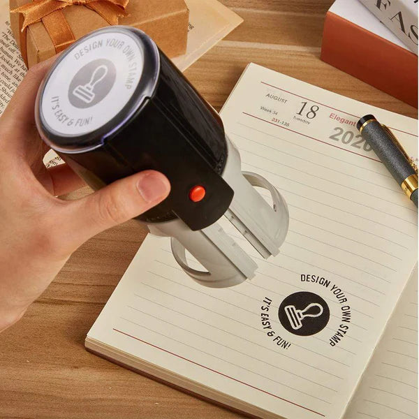 Custom Logo Stamp Round Self Inking Stamp for Wedding