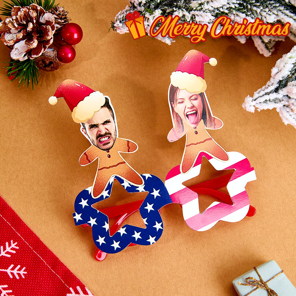 Personalized Photo Glasses Christmas Glasses Frame for Christmas Party Supplies Favors Photo Props
