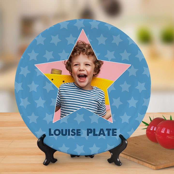 Custom Name Ceramic Souvenir Plate Personalized Star Shape Dinner Plates