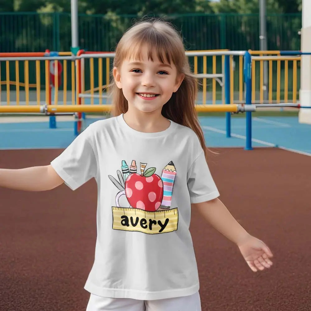 Personalized Back to School T-shirt First Day of School Shirt Gift for Kids