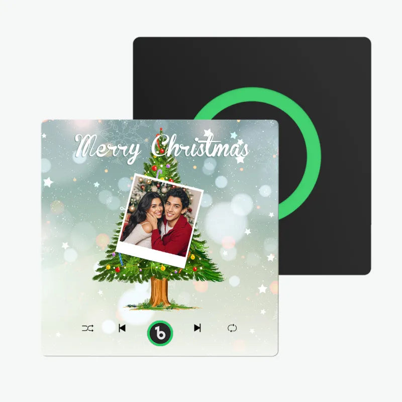 FridgeBeats Frameless 4.0 Custom Music And Photo Fridge Magnet Christmas Tree Fridge Magnet for Christmas Gifts