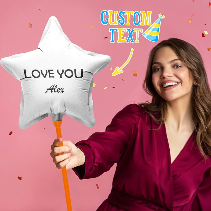 Custom Name Star Balloons for Party Supplies Indoor Outdoor Decor