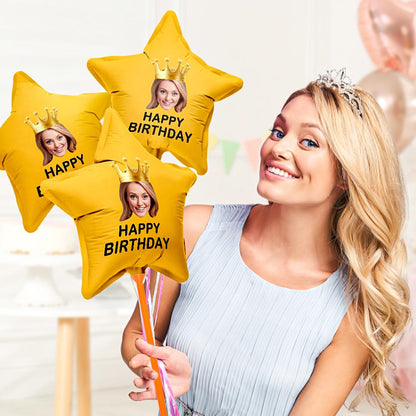 Custom Happy Birthday Balloons Personalized Face Balloon Decoration for Birthday
