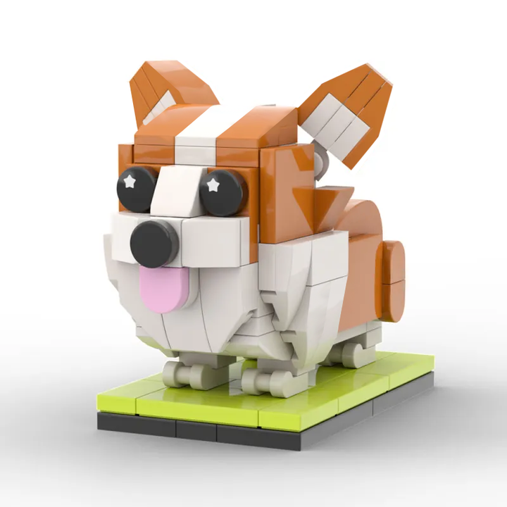 Fully Body Customizable Corgi 1 Dog Photo Custom Brick Figures Small Particle Block Brick Me Figures Customized Corgi Only