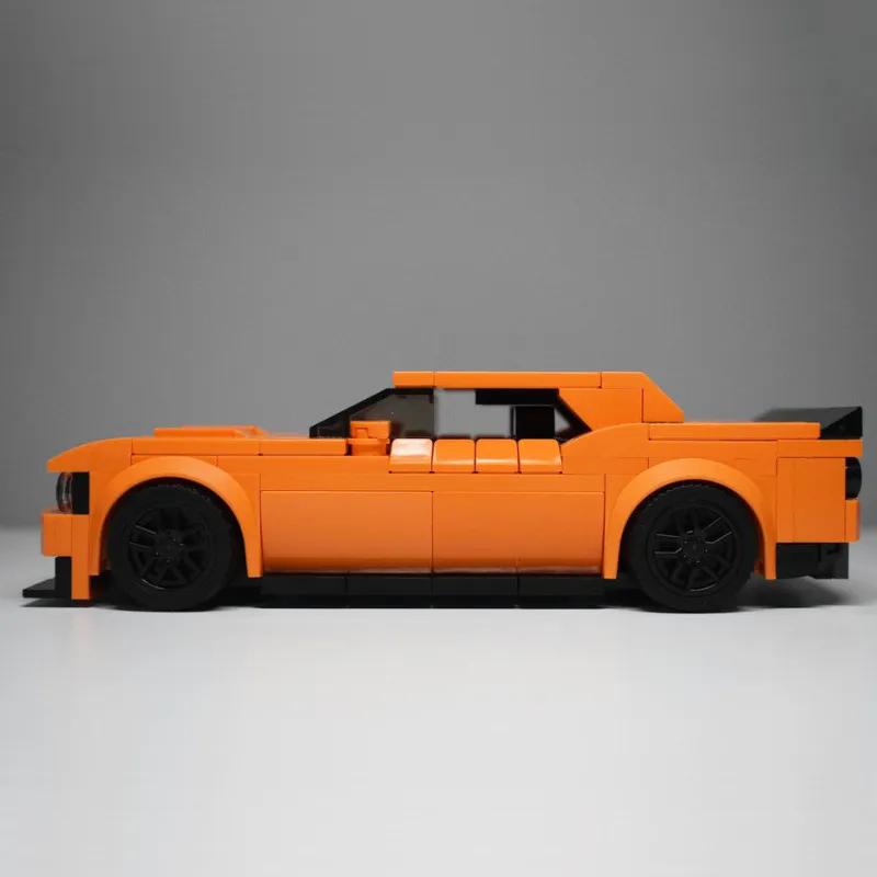 Dodge Challenger SRT Hellcat Creative Vehicle Racing Car Building Blocks Construction Toy Brick Figures Gift for Car Lover