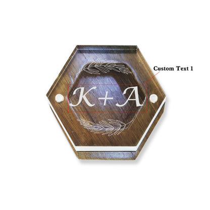 Custom Acrylic Ring Box Personalized Wedding Wood Jewelry Box