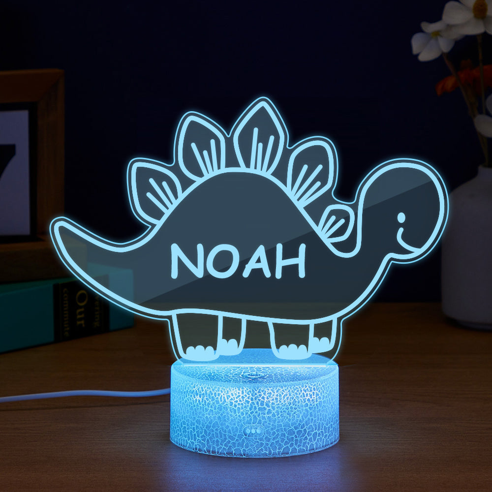 Personalized Name Dinosaur Acrylic Night Light