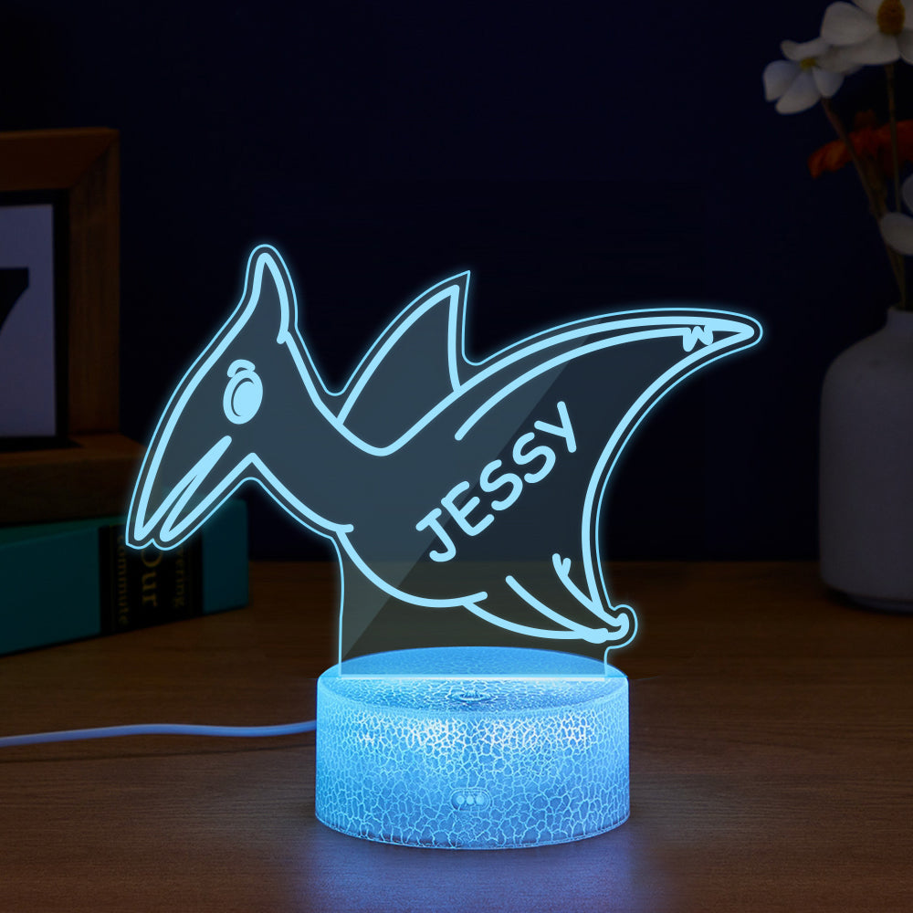 Personalized Name Dinosaur Acrylic Night Light