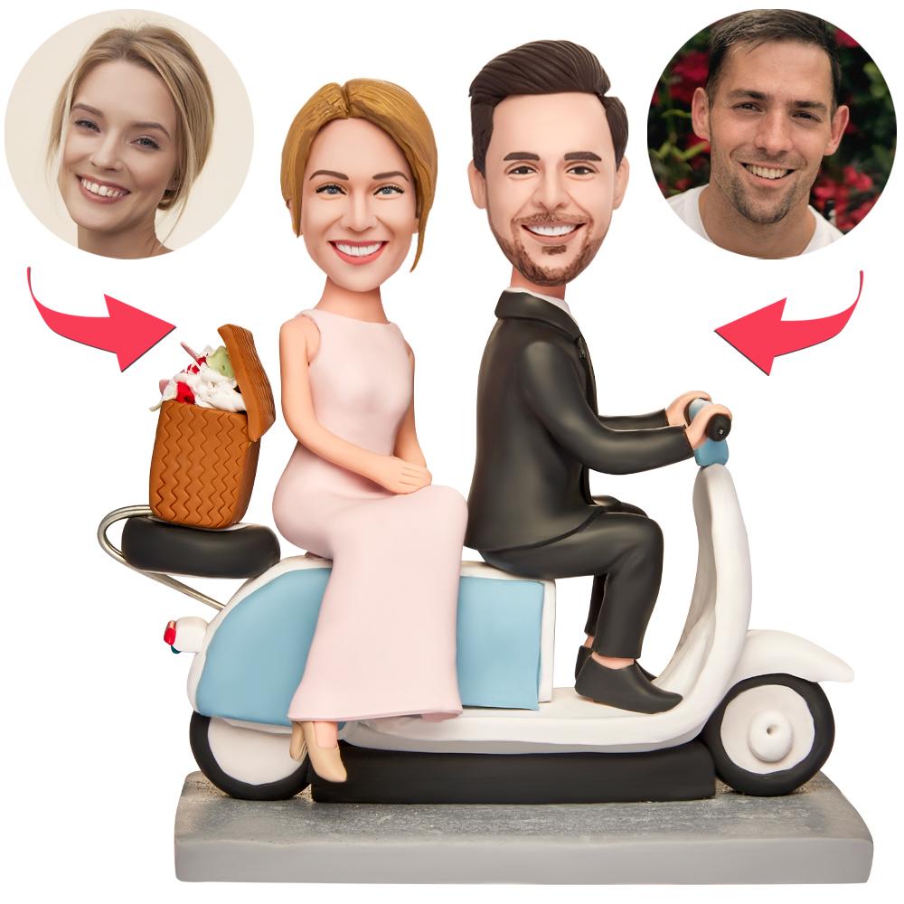Wedding Gift Honeymoon Trip Custom Bobblehead with Engraved Text