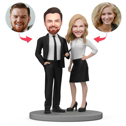 Boss's Day Sale Custom Bobblehead Male and Female Partners
