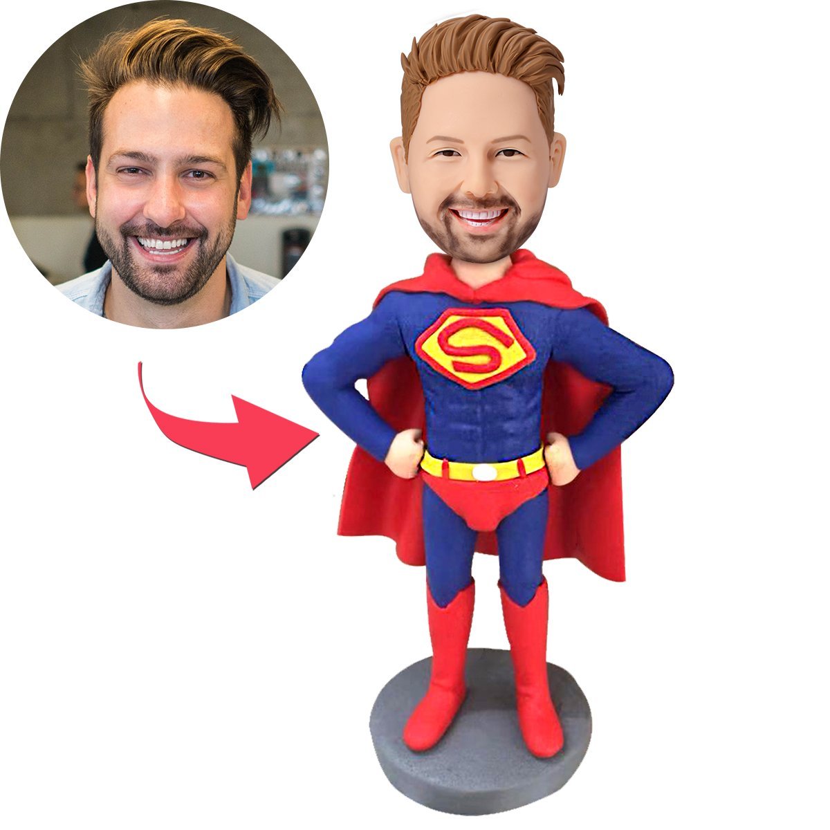 Superhero Popular Custom Bobblehead With Engraved Text