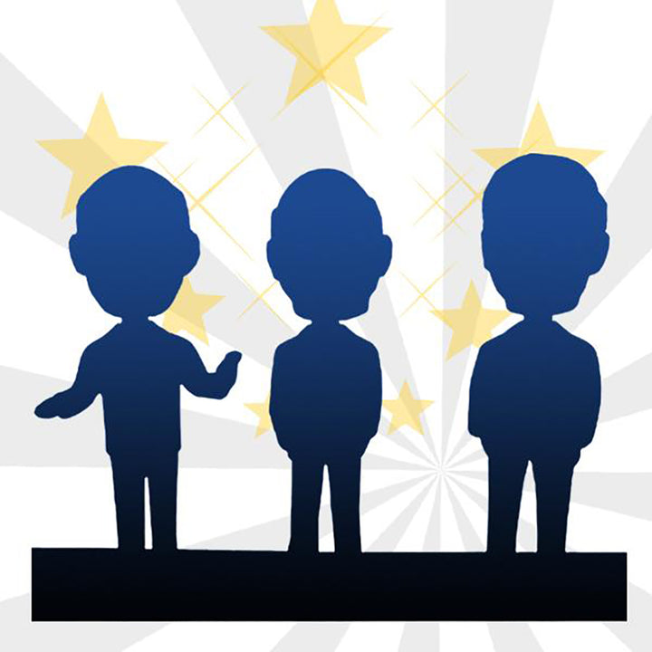 Fully Customizable 3 persons Custom Bobbleheads