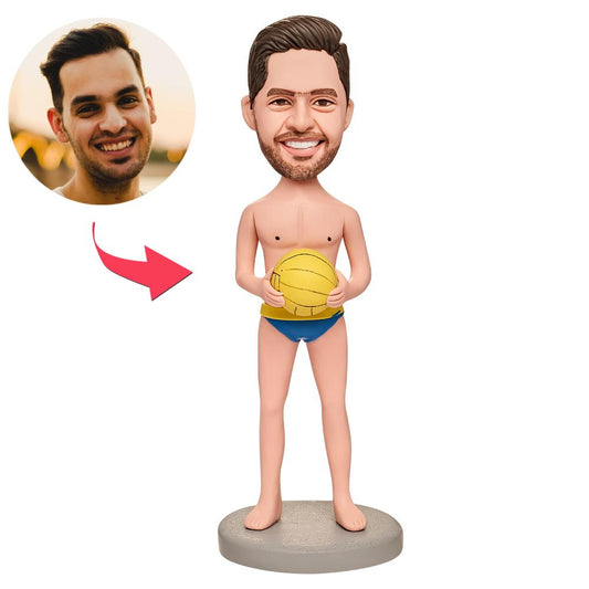 Water Polo Boy Custom Bobbleheads With Engraved Text