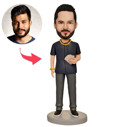 Rich Boss Custom Bobbleheads With Engraved Text