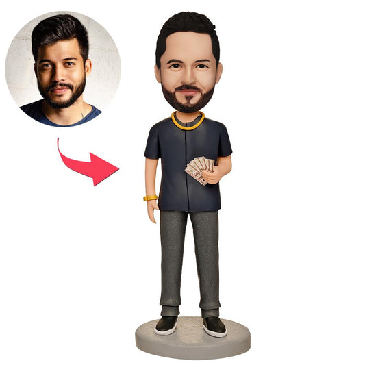 Rich Boss Custom Bobbleheads With Engraved Text