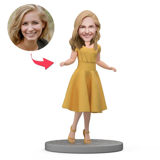 Mother's Day Gift Custom Bobblehead - Customize Personalized Bobblehead Gifts for Young Mom