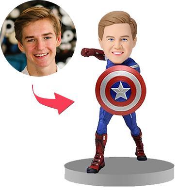 Captain America Popular Custom Bobblehead With Engraved Text