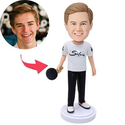 Ping Pang Player Custom Bobblehead With Engraved Text